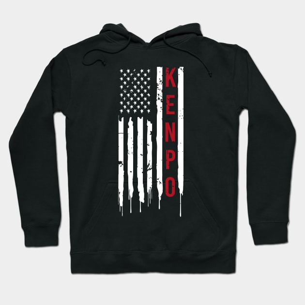 Kenpo Karate American Flag Hoodie by MasterKlaw